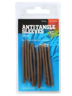 Expresní Doručení GIANTS FISHING PŘEVLEKY PROTI ZAMOTÁNÍ ANTI-TANGLE SLEEVES BROWN XL ( 54MM )/10KS
