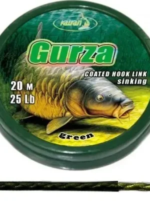 Nízká Cena Katran Ztužená návazcová šňůrka Coated braided hook links GURZA 15lb 20m