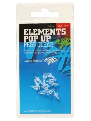 Vysoce Kvalitní Giants Fishing Držák nástrahy Elements Pop-Up Pegs Clear,10ks