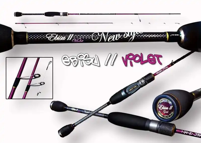 Crazy Fish Rybářský prut Ebisu Violet II Nano Jig SV602SUL 0,5-3g 1,83m 0,15#-0,4# Sleva