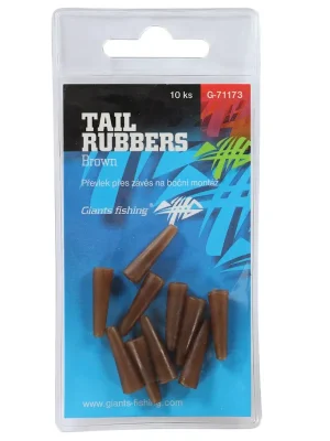 Finální Výprodej Giants fishing Převlek na závěsku Tail Rubbers Brown/10pc ( 20mm ) 10ks