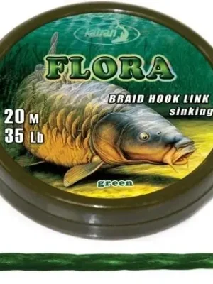 Katran Měkká návazcová šňůrka Braided hook links FLORA 25lb 20m Speciální Cena