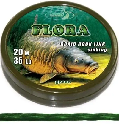 Katran Měkká návazcová šňůrka Braided hook links FLORA 25lb 20m Speciální Cena