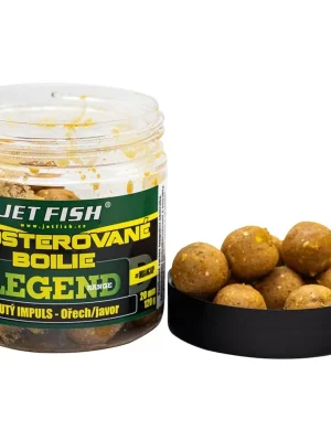 Jen Po Omezenou Doba Jet Fish Boosterované boilie Legend Range 250ml 24mm Žlutý Impuls Ořech/Javor