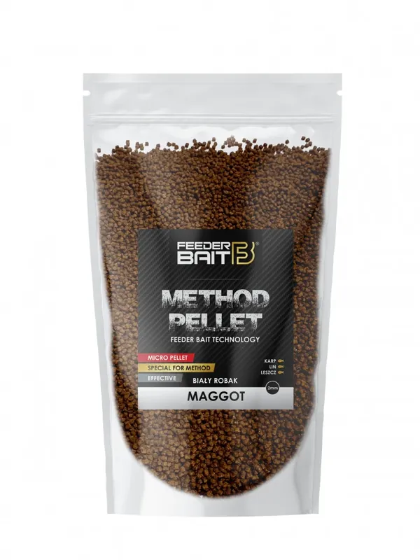 Horká Nabídka FeederBait Method pellet 2 mm 800 g Bílý červ