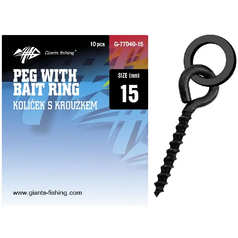 Časově Omezené Giants fishing Kolíček s očkem Pegs with Bait Rings 10ks|15+3,7mm