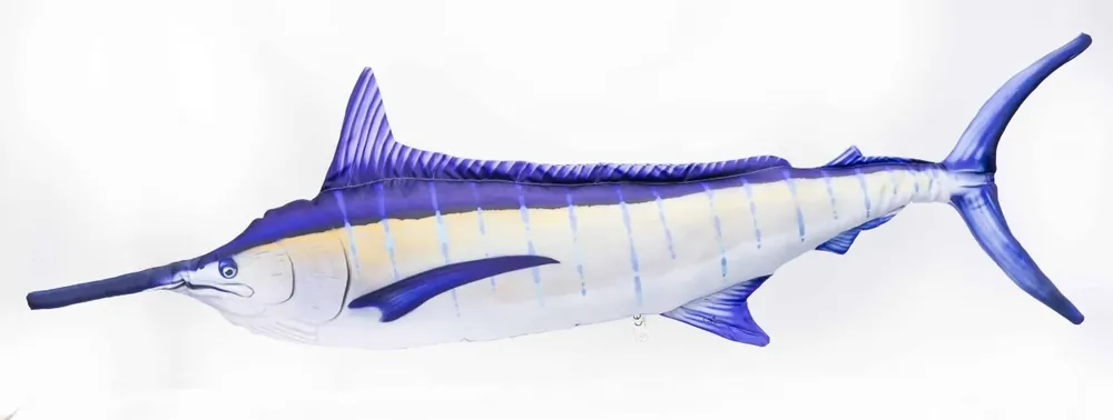 Gaby Polštář Marlin se žlutým pruhem Giant - 118 cm Levný