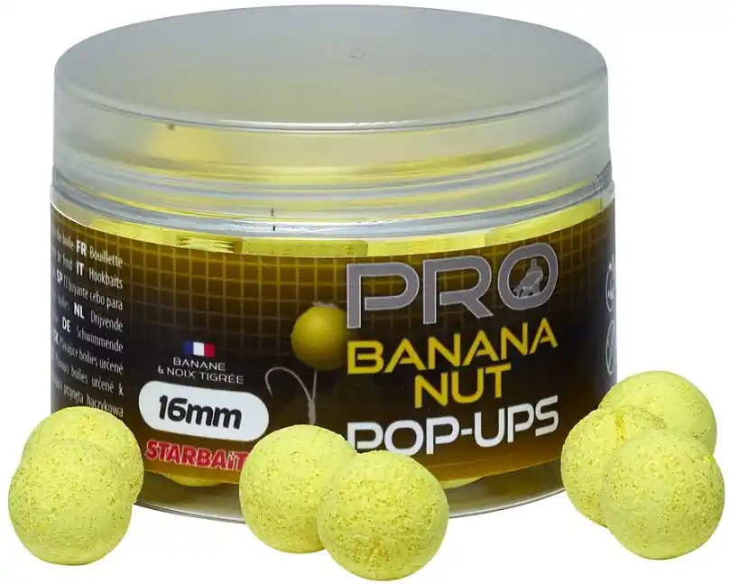 STARBAITS Plovoucí boilies POP UP Pro Banana Nut 50g 12mm Expresní Doručení