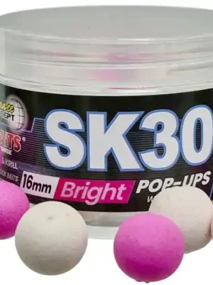 Vysoce Kvalitní STARBAITS Plovoucí boilies Fluoro POP UP Bright SK30 50g 16mm