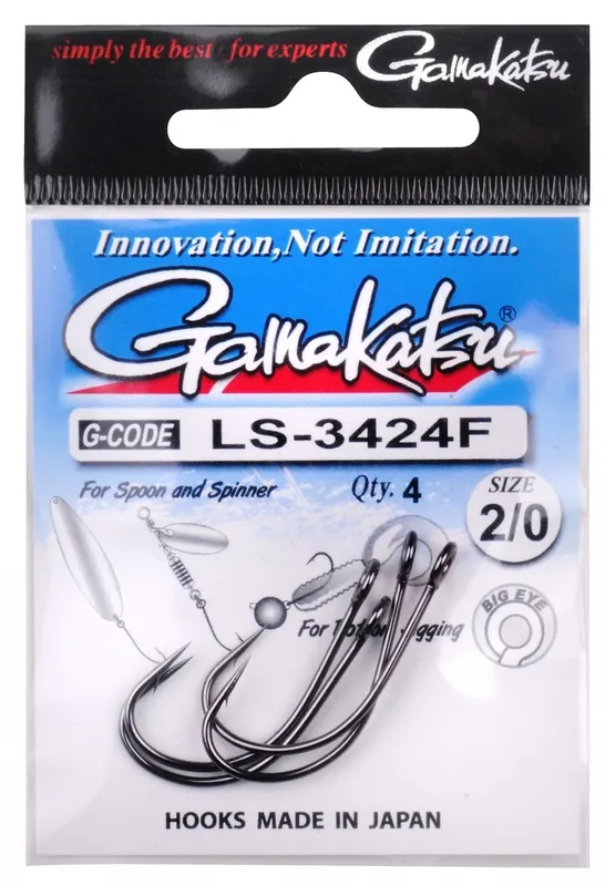 Must-Have Gamakatsu Háčky LS-3424F NEW LABEL HOOKS BLACK 8 10ks
