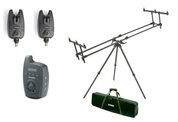 Značkový Mivardi Stojan na pruty Tripod Premium + Sada hlásičů M1300 2+1