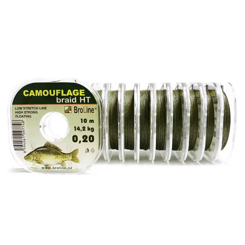 BroLine Návazcová šňůrka Camouflage 10m - 0,20 mm 14.2 kg Omezená Nabídka