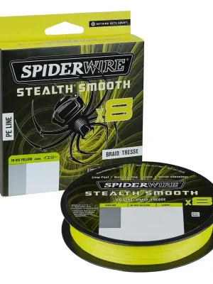 Spiderwire Pletená šňůra Stealth Smooth x8 0.13mm 150M 12.7Kg Yellow Akce
