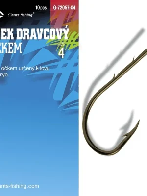 Giants Fishing Háček dravcový s očkem 10ks/vel.2 Objednat Nyní