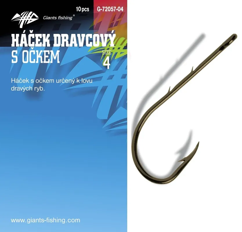 Giants Fishing Háček dravcový s očkem 10ks/vel.2 Objednat Nyní