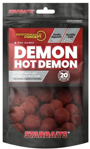 STARBAITS Boilies Hot Demon 200g 20mm Levný