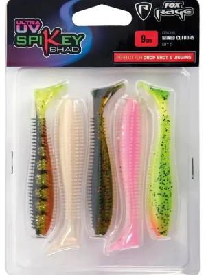 Značkový Fox Rage Gumová nástraha Spikey UV 9cm mixed colours x 5
