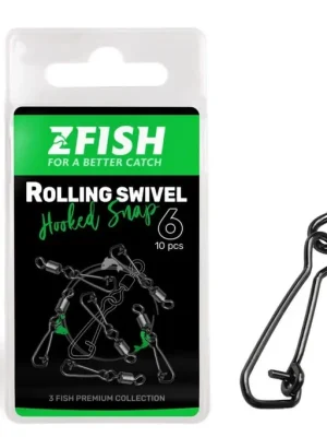 Kup Teď ZFISH Obratlík Rolling Swivel & Hooked Snap 16/11Kg