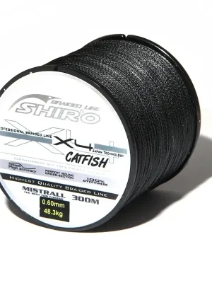 Cenově Výhodný Mistrall Šňůra SHIRO BLACK CATFISH 300 m 0,50 mm 43,4 kg