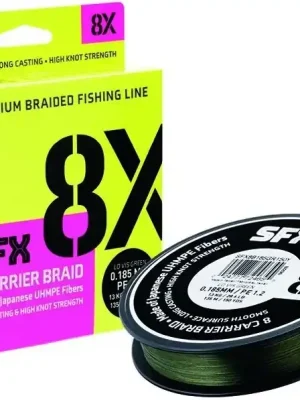 Sufix Šňůra SFX 8X 0.128 mm 7.3 kg 135 m tmavě zelená Výhodná Nabídka