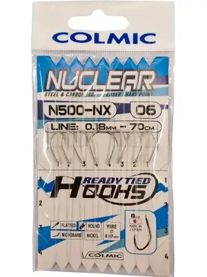 Colmic Hotové návazce Nuclear N500 - NX 70 cm, vel. 10 0,14 mm Ihned K Objednání