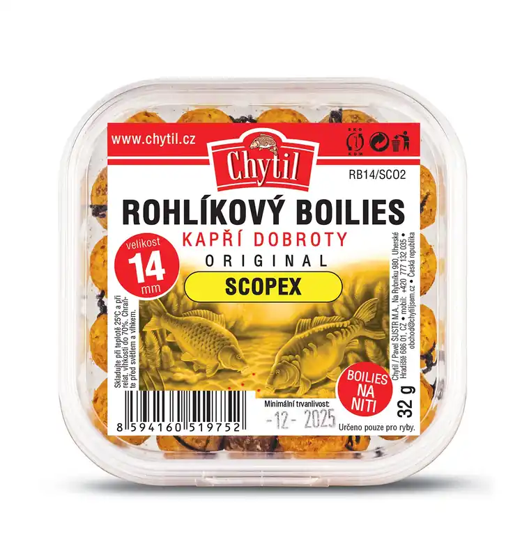 CHYTIL Rohlíkový boilies 14 mm, 32 g Příchuť Vanilka Pouze Dnes