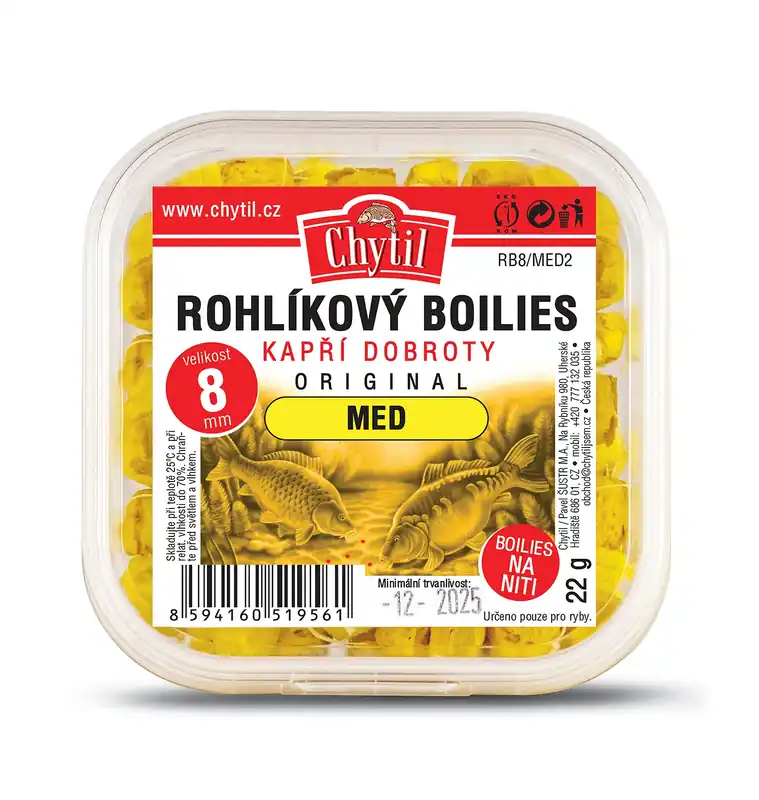 CHYTIL Rohlíkový boilies 8 mm, 22 g Příchuť Natur Značkový