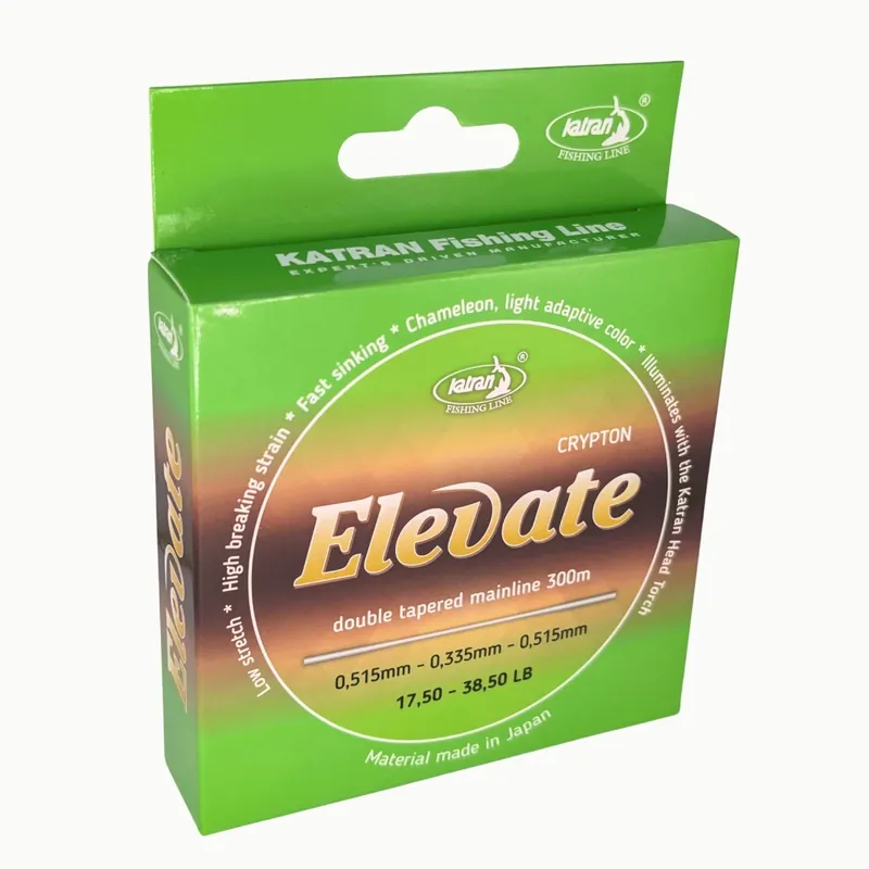 Dokud Zásoby Vydrží Katran Oboustranně ujímaný vlasec Elevate Galaxy Crypton Double tapered 0,515 - 0,335 - 0,515 mm 300 m