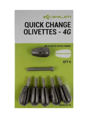 Korum Rychlovýměnná Zátěž Quick Change Olivettes - 1 g Nízká Cena