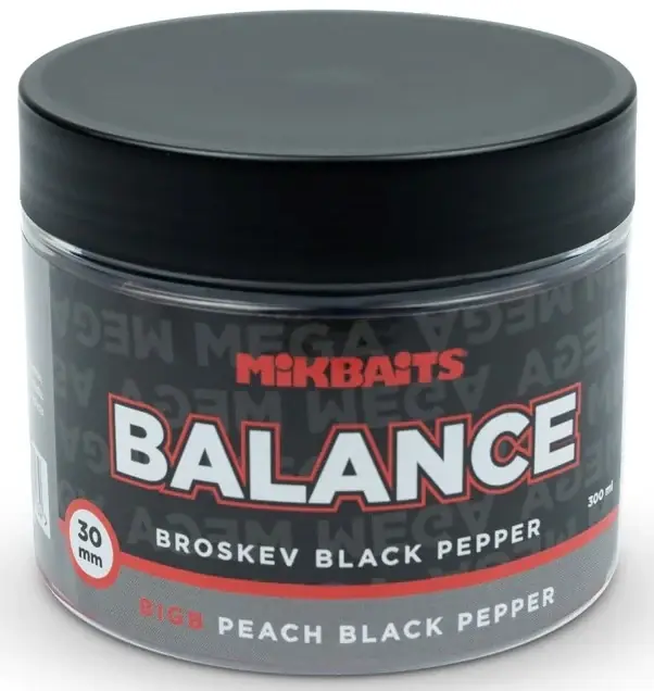 Akce Mikbaits Mega BALANCE 300ml - BigB Broskev Pepř 30mm