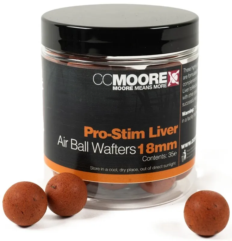 CC Moore Vyvážené Boilie Pro-Stim Liver Air Ball Wafters 18mm 35ks Akční Cena