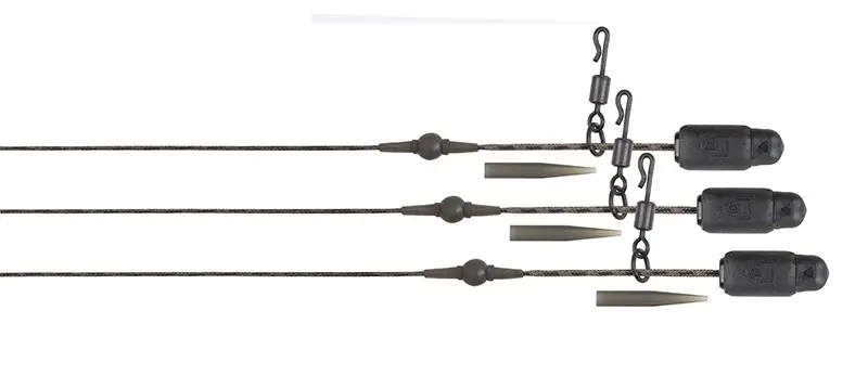 Rychlé Dodání Fox International Montáž Edges Submerge Heli-Clip Rigs Naturals 3 ks 40 lb