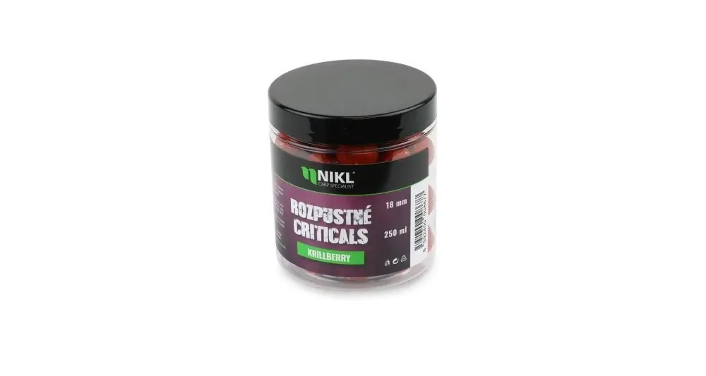 Karel Nikl Rozpustné Criticals Boilie Krill Berry 250 ml - 18 mm Poslední Šance