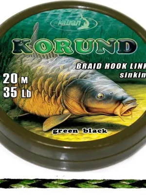 Katran Měkká návazcová šňůrka Braided hook links KORUND 35Lb 20 m Ověřený