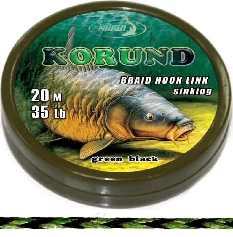 Katran Měkká návazcová šňůrka Braided hook links KORUND 35Lb 20 m Ověřený