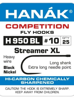Háčky Streamer XL bez protihrotu Hanák H 950 BL 25ks - 10, 10 Ověřený