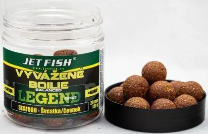 Akční Nabídka Vyvážené boilie Jet Fish LR 250ml 20mm - Seafood - Švestka-česnek