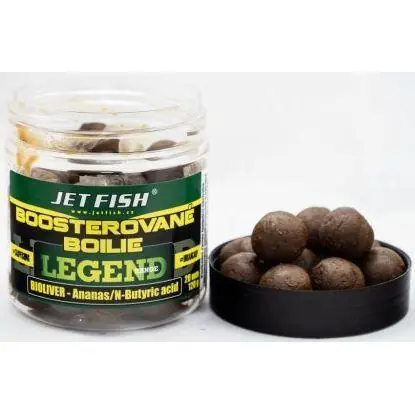 Boosterované boilie Jet Fish Legend Range - 250ml - 20mm - Bioliver Ananas/ N-Butyric acid Jen Po Omezenou Doba