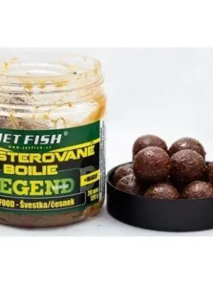Boosterované boilie Jet Fish Legend Range - 250ml - 20mm - Seafood + Švestka-česnek Cenová Bomba