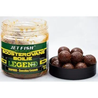 Boosterované boilie Jet Fish Legend Range - 250ml - 20mm - Seafood + Švestka-česnek Cenová Bomba