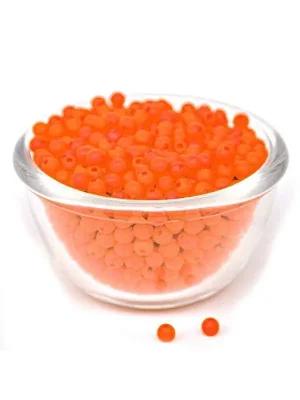 Bezpečná Platba Plastové kuličky Neon Plastic Beads 50ks 4,0mm - Orange