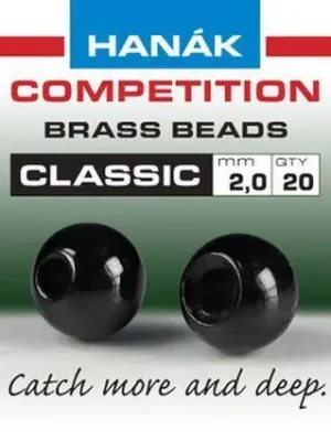 Omezená Nabídka Kulička kovová Brass Beads Classic 20ks Černá - 3,2mm