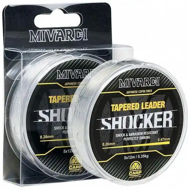 Speciální Cena Ujímaný návazec Mivardi Shocker Tapered Leader 5x 12 m 0.26-0.47 mm