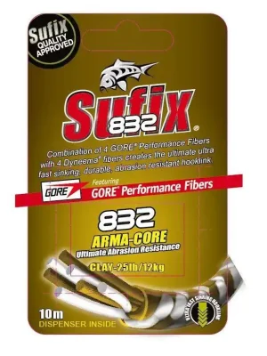 Návazcová pletená šňůra Sufix 832 Arma-Core 10m Clay - 20Lb Dokud Zásoby Vydrží