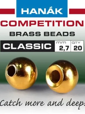Kulička kovová Brass Beads Classic 20ks Zlatá - 2,7mm Akční Nabídka