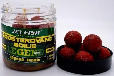 Boosterované boilie Jet Fish Legend Range - 250ml - 24mm - Robin red - Brusinka Ověřený