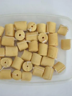 Kapří pelety 60g 12mm - bílá - Česnek Nejlepší Volba