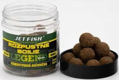 Hit Sezóny Rozpustné boilies Jet Fish Legend Range 250ml - 20mm - Fermentovaná ančovička