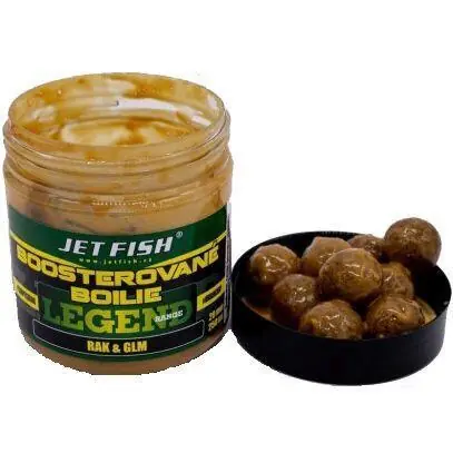 Boosterované boilie Jet Fish Legend Range - 250ml - 24mm - Rak + GLM Vysoce Kvalitní