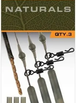 Akční Cena Hotová montáž Fox Naturals Copper Core Heli Rig Leaders 75cm 3ks 50lb